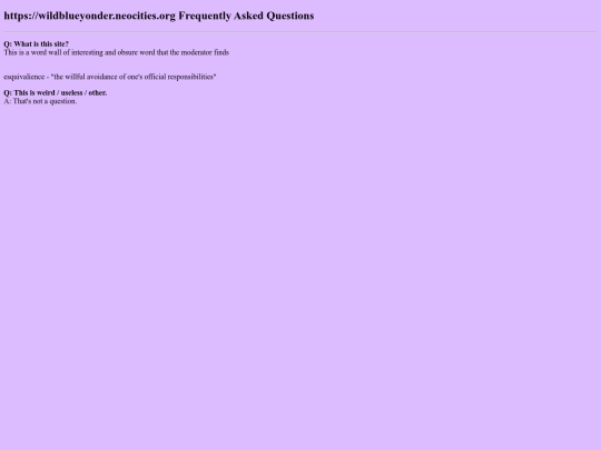 FAQ screenshot