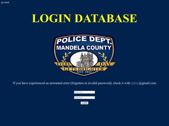 login screenshot