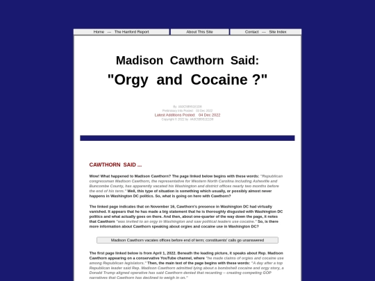 CawthornOrgyCocain screenshot