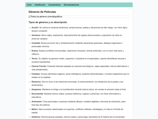 genero de peliculas screenshot
