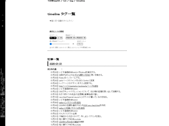 txt/zakki/tag/timeline screenshot