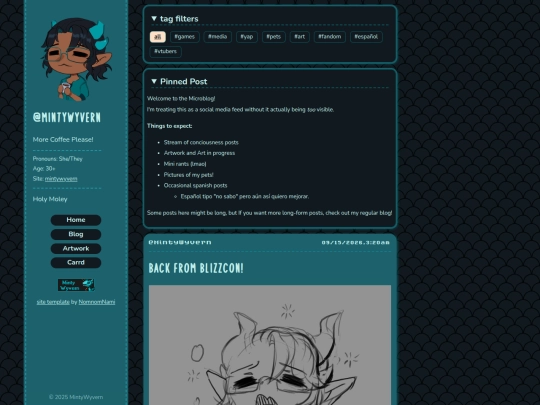 Microblog screenshot