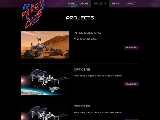projects screenshot