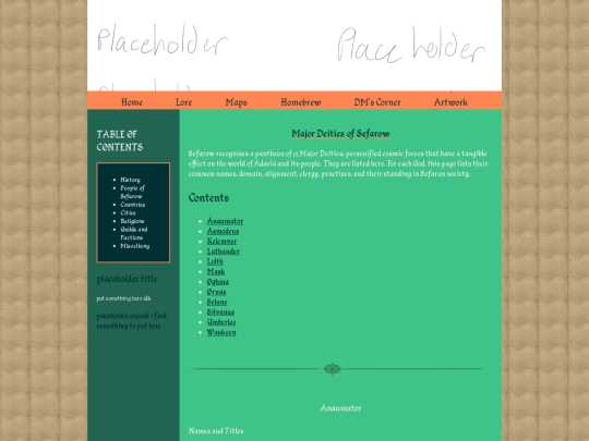 Lore Subcategories/Religion Subcategories/MajorDeities screenshot