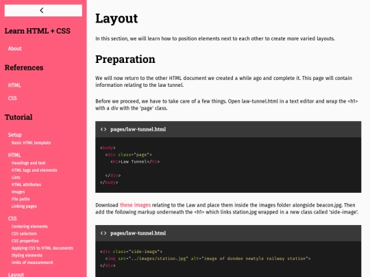 pages/layout screenshot