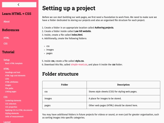pages/setup screenshot
