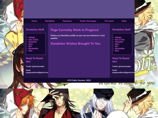 dandeliontemplate screenshot