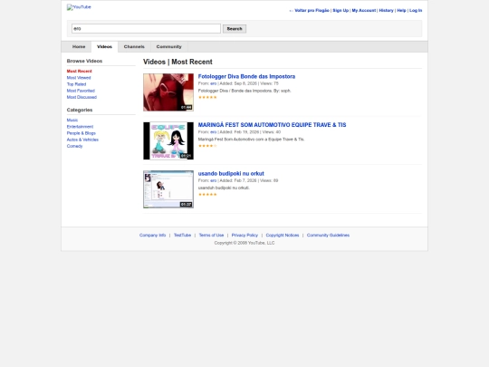 videos screenshot