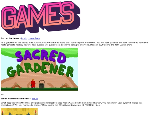 games screenshot