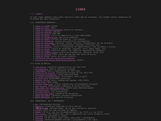 links screenshot