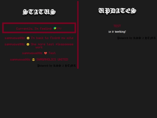 Home/status screenshot