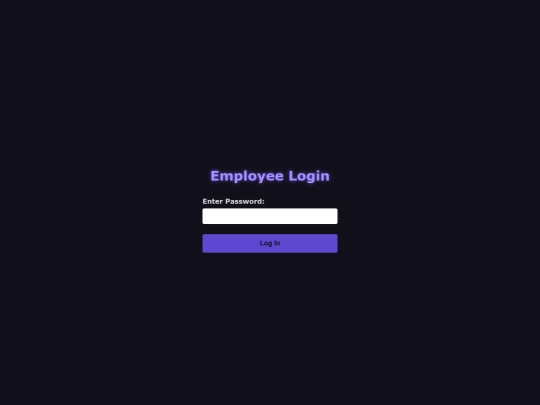 employee-login screenshot
