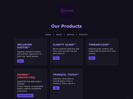 products screenshot
