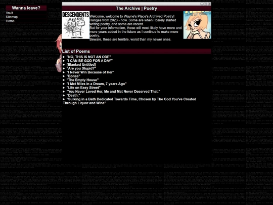 Archives/Poetry screenshot