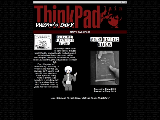 Diary screenshot