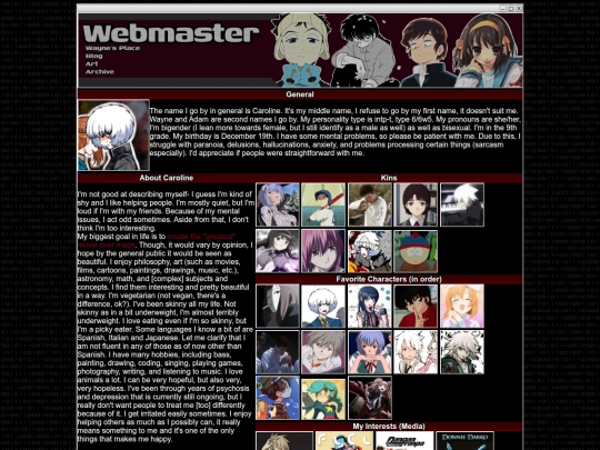 Webmaster screenshot