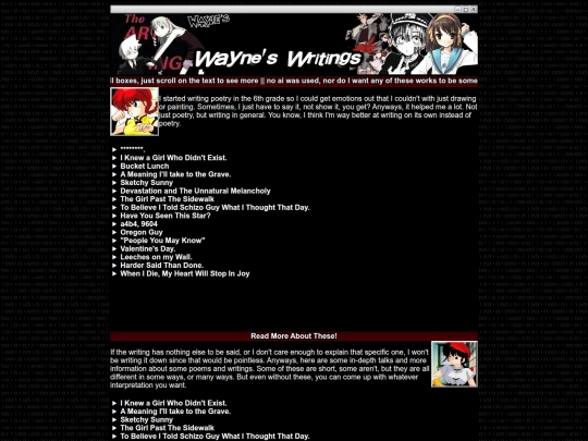 Writings screenshot
