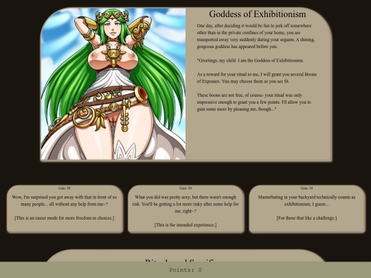 cyoa/Goddess of Exhibitionism screenshot