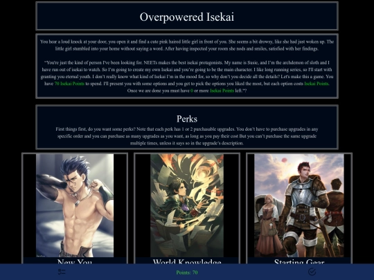 cyoa/OverpoweredIsekaiMod screenshot