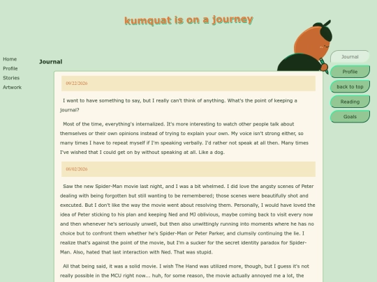 profile/journal screenshot