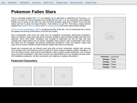 Characters screenshot