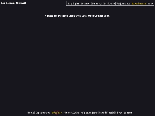 Portfolio/Experimental screenshot