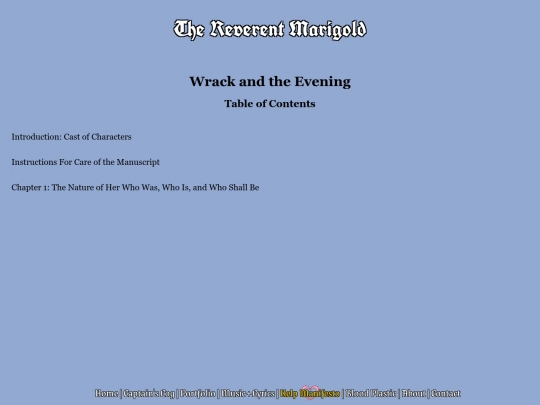WrackandtheEvening/contents screenshot