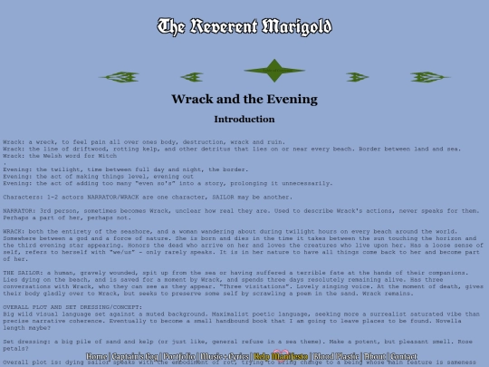 WrackandtheEvening/introduction screenshot