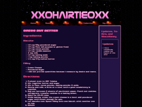 recipes screenshot