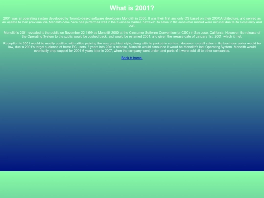 about2001 screenshot