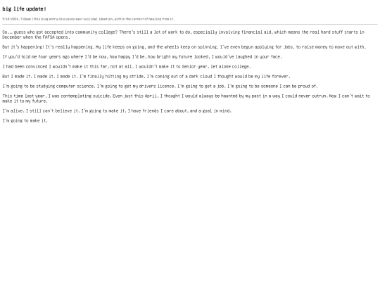 blog/college screenshot