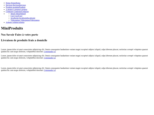 produits screenshot