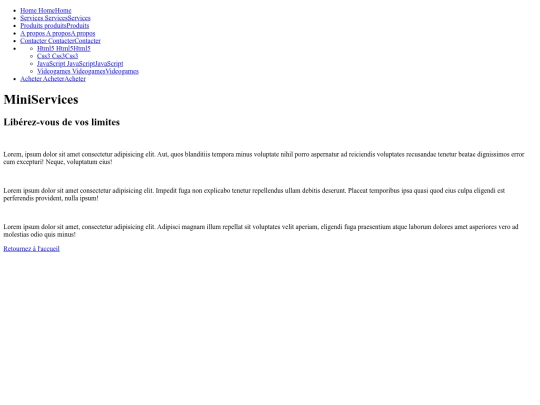 services screenshot