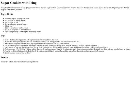 Baking screenshot