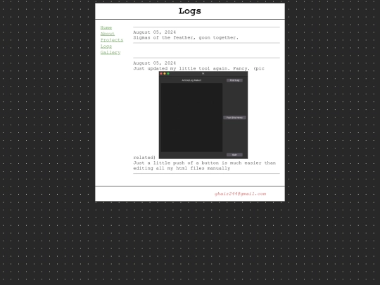 logs screenshot