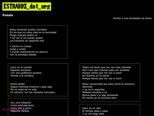 html/poesia screenshot