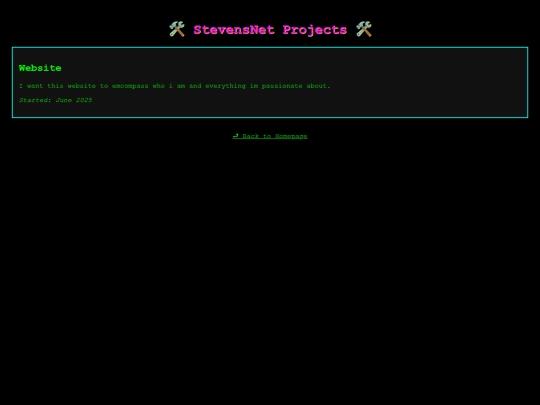 projects screenshot