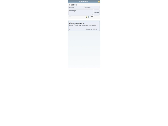 shoutbox screenshot