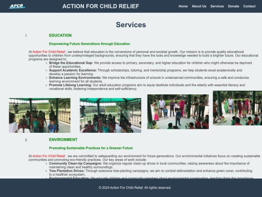 services screenshot