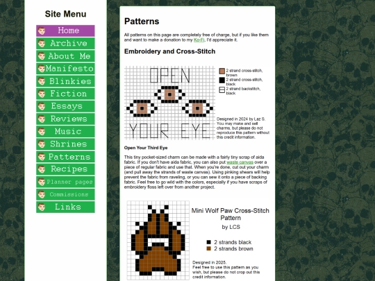 patterns/menu screenshot