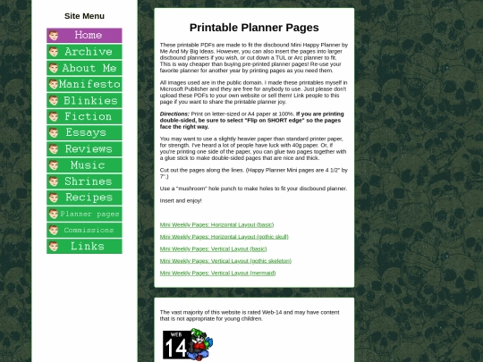 planner-pages screenshot