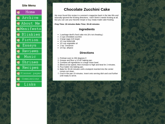 recipes/chocolate-zucchini-cake screenshot