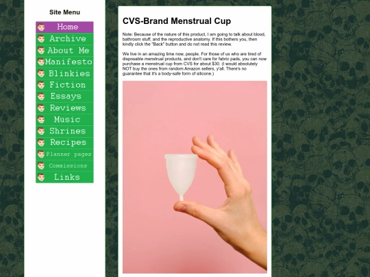 reviews/menstrual-cup screenshot