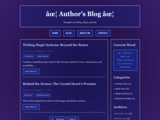 blog screenshot
