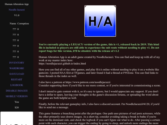 human-alteration-app/LEGACY Human Alteration App screenshot