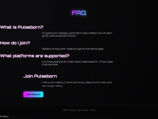 faq screenshot