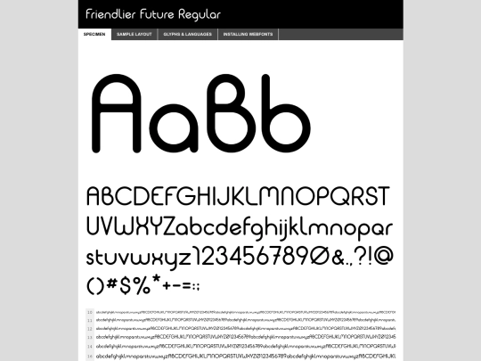 fonts/friendlierFuture/friendlierfuture-demo screenshot