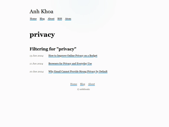 categories/privacy screenshot