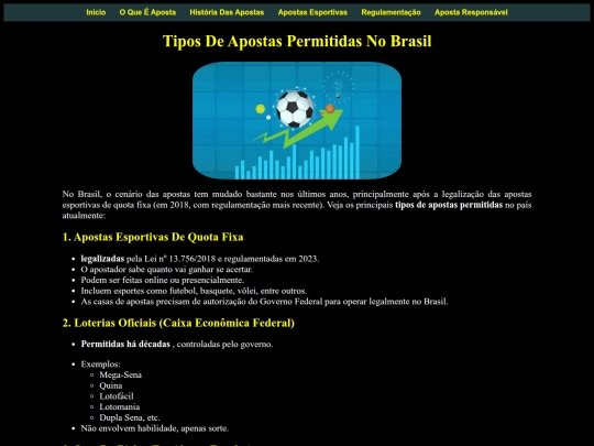 projetotarde/tiposapostas screenshot