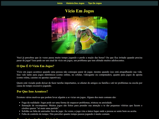 projetotarde/viciosemjogos screenshot